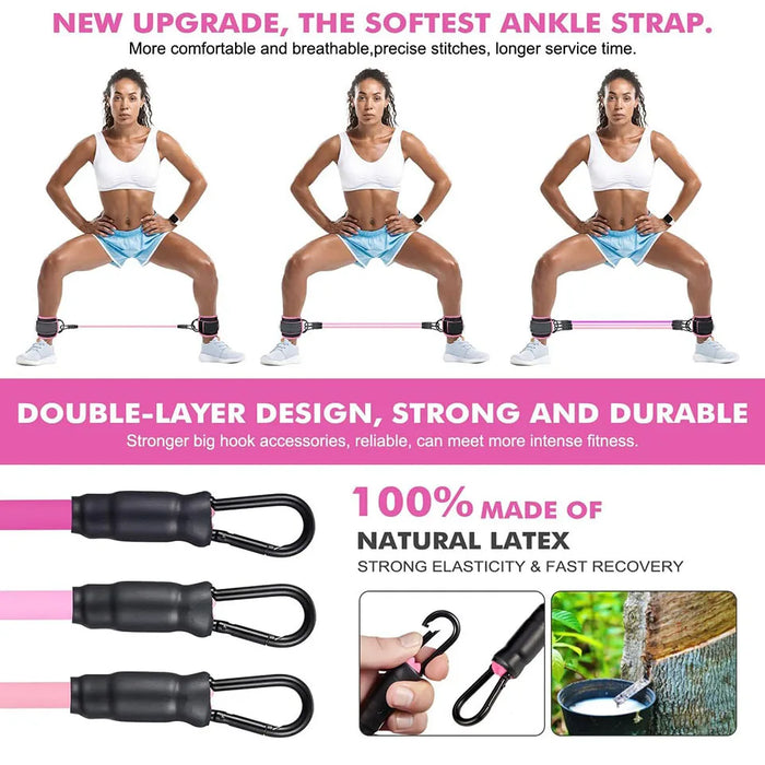 Double D Ring Ankle Cuffs For Gym Workouts Cable Ankle Straps For Glutes Legs And Strength Training