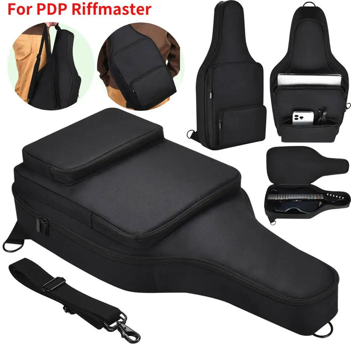 Carrying Case For Pdp Riffmaster Wireless Guitar Controller Shoulder Bag Backpack Shockproof Guitar Bag Anti-Scratch Guitar Case