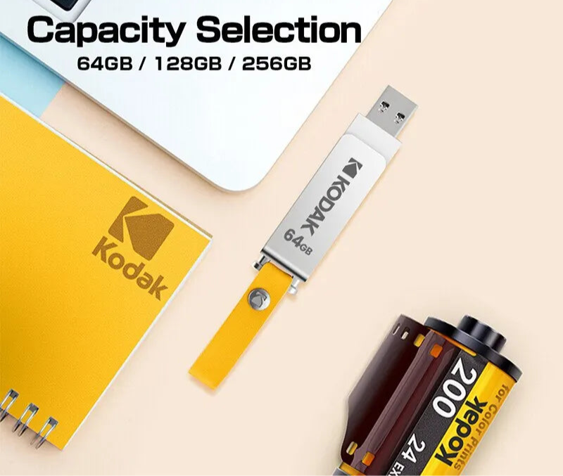 Kodak Metal USB Flash Drive 64gb / 128gb / 256gb High Speed Car Music