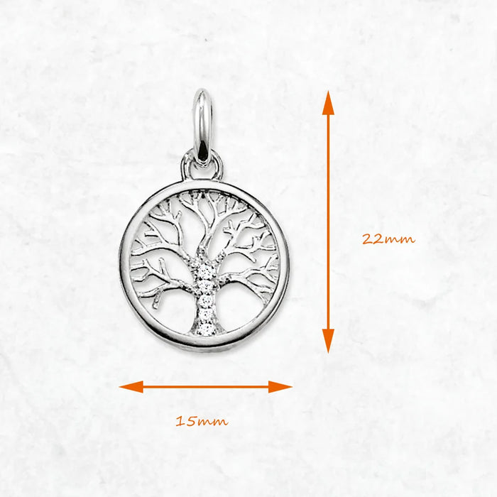 925 Sterling Silver Spring Tree Pendant Fine Jewelry For Women
