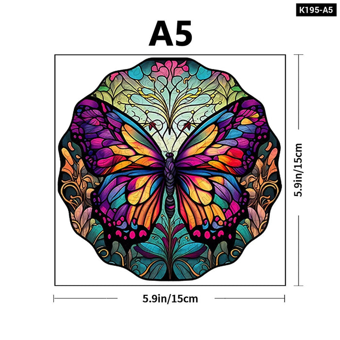 Colourful Butterfly Wooden Jigsaw Puzzle