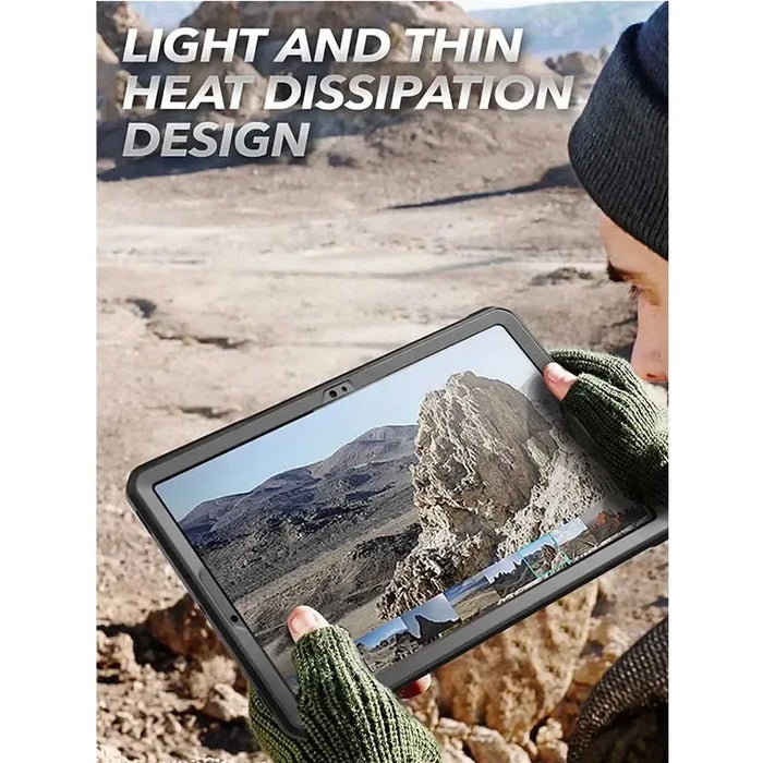 For Samsung Tab S9 Fe 12.4 Inch Plus Heavy Duty Rugged Case With Built-In Screen Protector