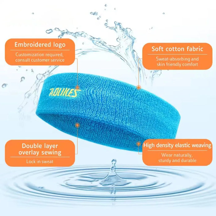 Men & Women Cotton Sweat Headband High Quality For Yoga Volleyball Tennis