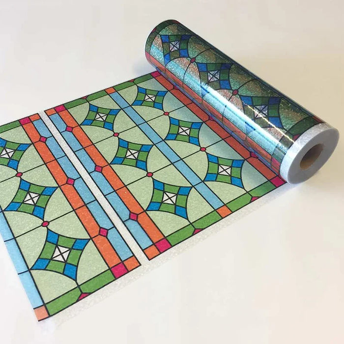 Decorative Privacy Glass Film - Stained Heat Transfer Frosted Window Sticker For Kitchen Door