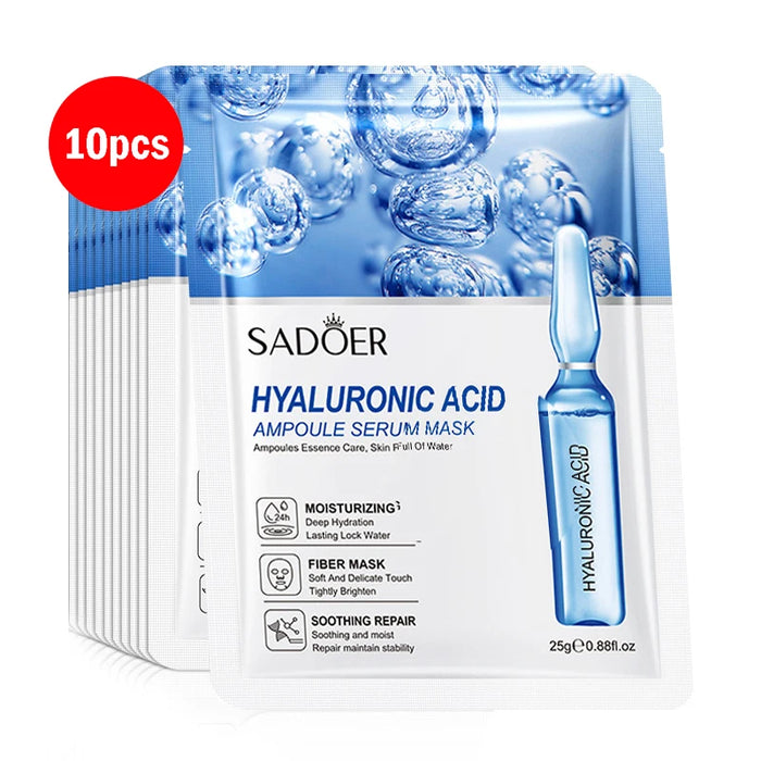 5 / 10 Piece 24K Gold Hyaluronic Acid Face Masks