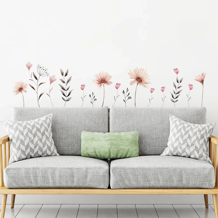 Boho Flower Wall Stickers For Kid S Room Decor