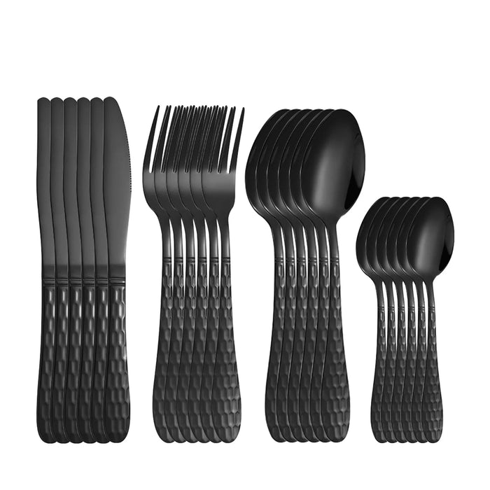 4 / 6 / 16 / 24 Piece Stainless Steel Cutlery Set For Family Or Restaurant