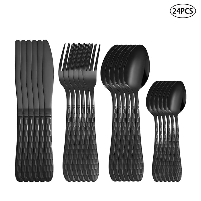 4 / 6 / 16 / 24 Piece Stainless Steel Cutlery Set For Family Or Restaurant