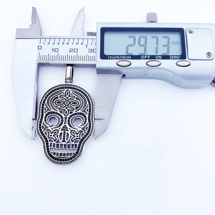 925 Sterling Silver Skull Mask Pendant Rebel Street Jewelry For Men & Women