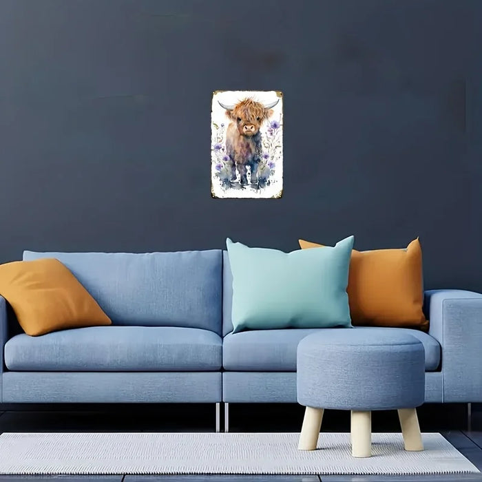 Retro Cow Wall Art For Cafes & Bars