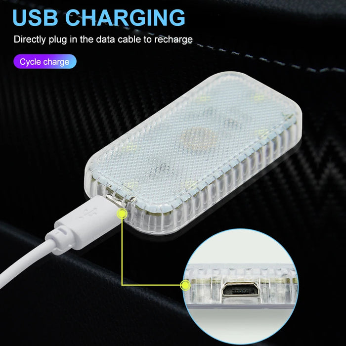 Mini Wireless Car Interior Led Touch Light Usb Charging