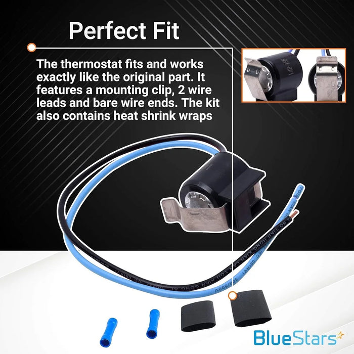 5303918214 Refrigerator Defrost Thermostat Kit For Frigidaire Kenmore Electrolux 75303918214 892545 Ap2150145 Ps469522