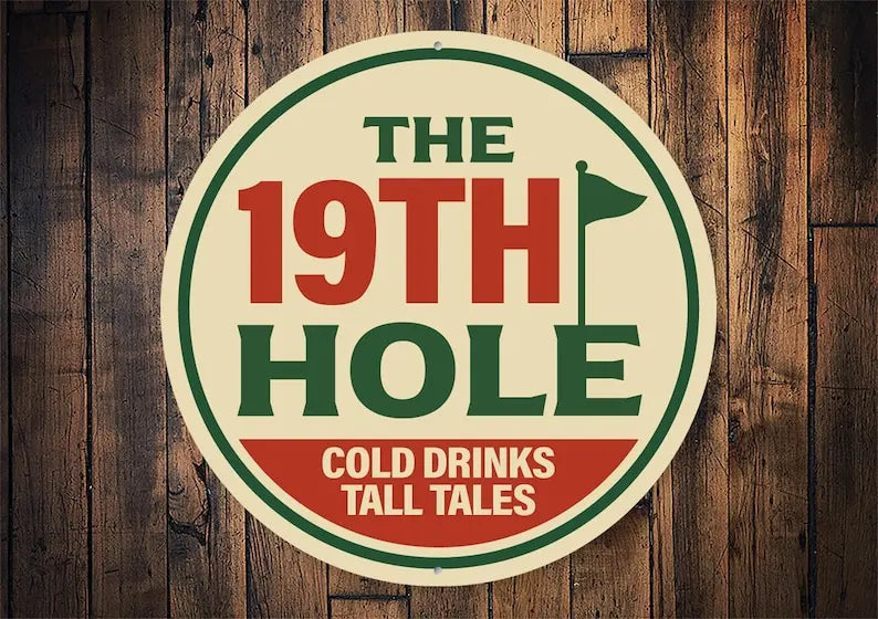 Metal Golf Bar Sign For Man Cave