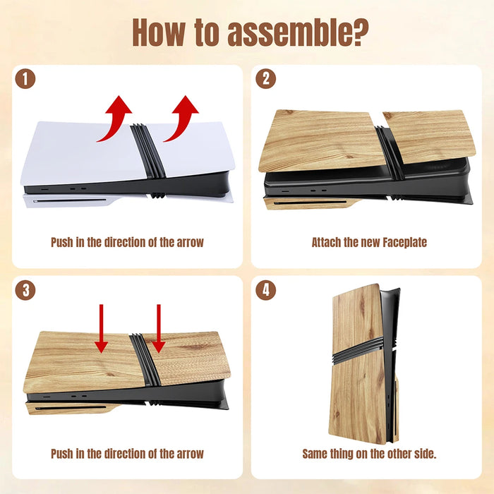 For Ps5 Pro Disc / Digital Edition Plates Console Shell Panels Faceplate Anti-Scratch Plastic Hard Shell Face Plate For Ps5 Pro