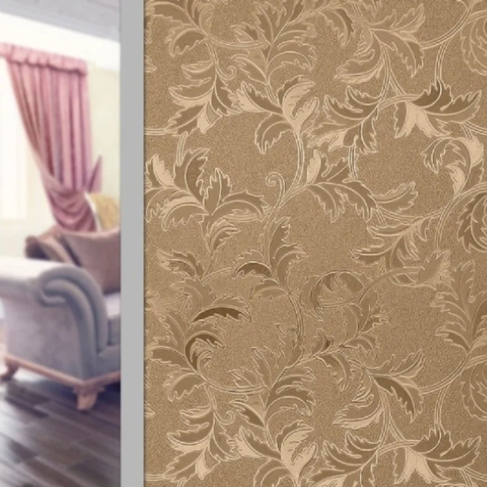 Brown Leaf Privacy Film For Windows - Home / Office Decor