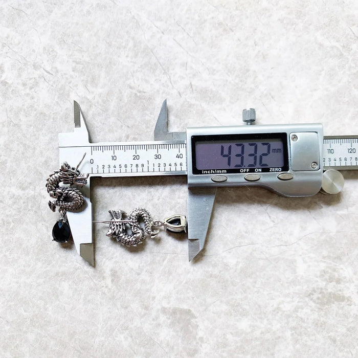 925 Sterling Silver Dragon Drop Earrings Ethnic Fine Jewelry For Women And Men