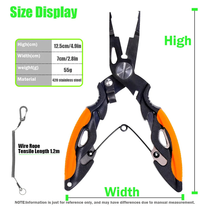Versatile Stainless Steel Fishing Pliers