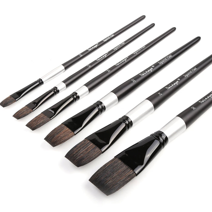 Professional Flat Watercolour Brush Set