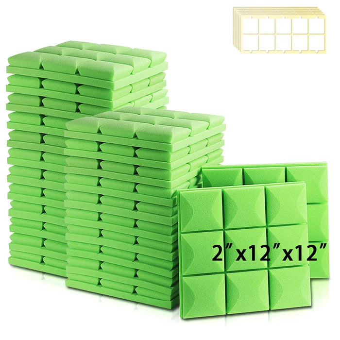 6 / 12 / 24 Pieces Studio Acoustic Foam Panels High Density Soundproofing For Ktv Rooms