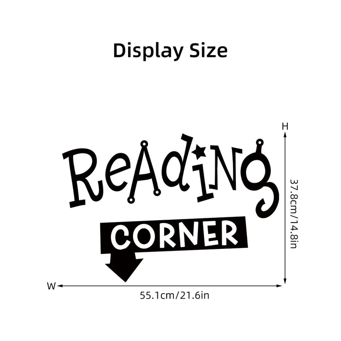 Kids Study Room Wall Decals Reading Corner Theme