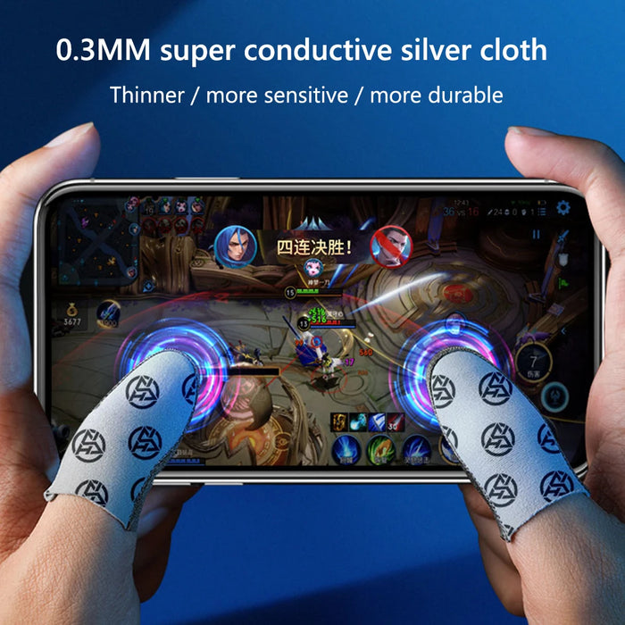 1 Pair Gaming Finger Sleeve Breathable Fingertips For Pubg Games Anti-Sweat Touch Screen Finger Cots Cover Sensitive Mobile Game