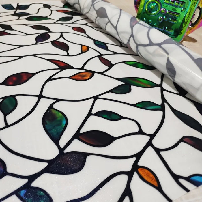 Leaf Pattern Glass Film - Privacy & Sun Protection