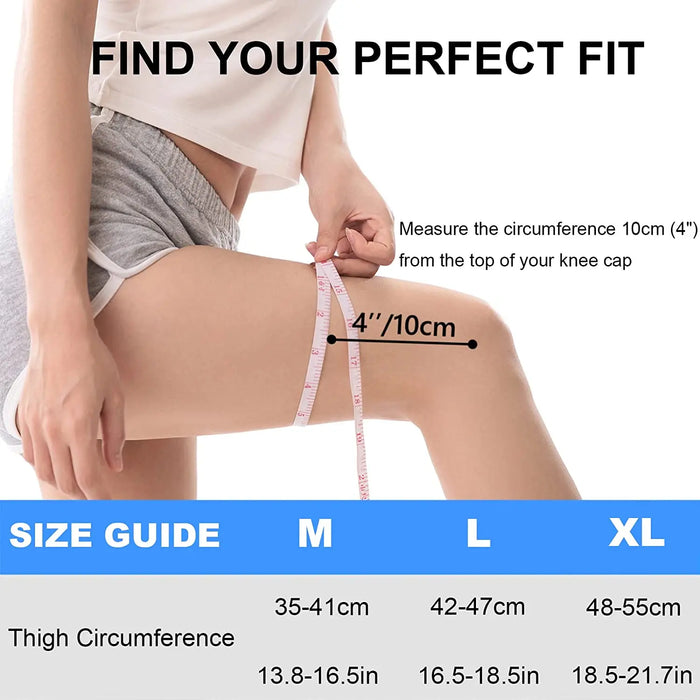 Pair of Breathable Compression Knee Support Sleeve Gym & Sports Protector