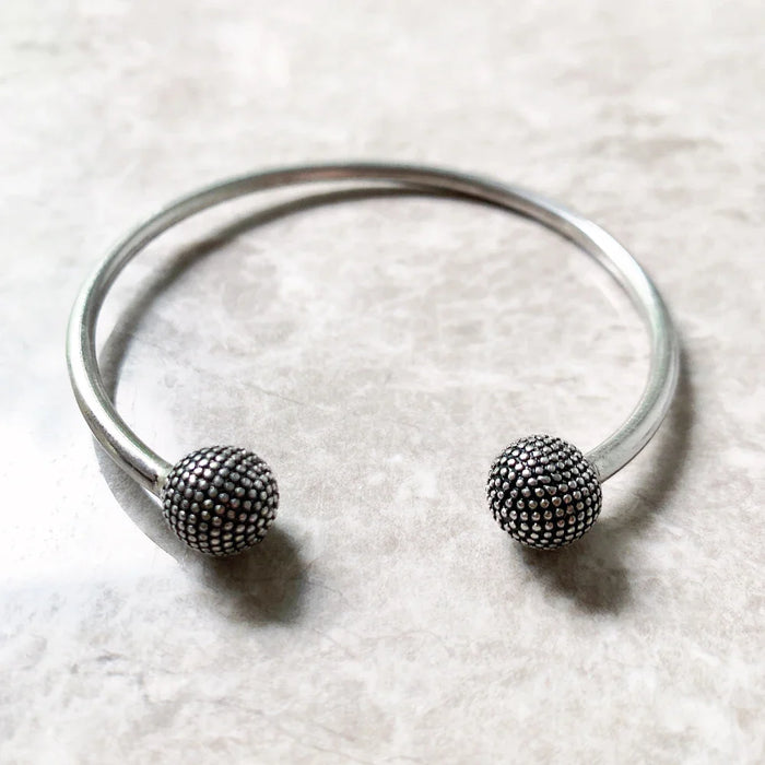 925 Sterling Silver Kathmandu Europe Style Karma Bangle