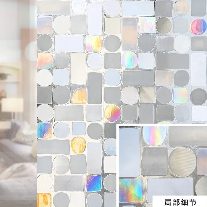 Static Window Clings - Rainbow Window Film For Glass Door - Heat & Uv Protection