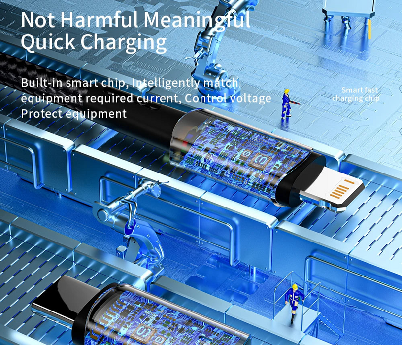 27W Usb C Cable For Iphone 14 13 12 11 Pro Max Xs 20W Fast Charging Cable Type C To Lighting Date Wire For Ipad Macbook