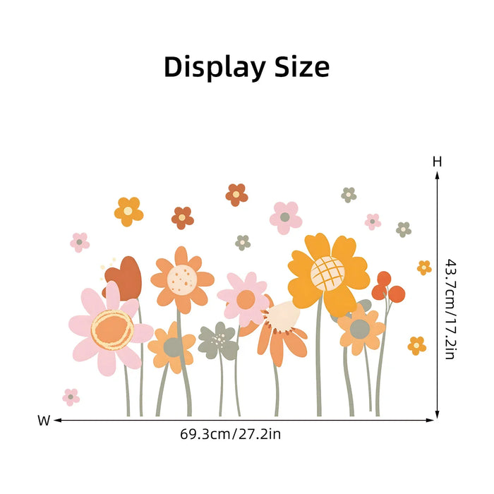Adorable Flower Pattern Wall Stickers For Kids Room Decor