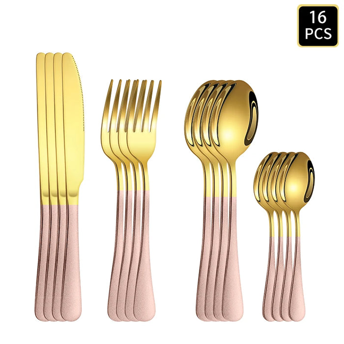 4 / 6 / 16 / 24 Piece Stainless Steel Cutlery Set For Home Restaurant Hotel Party