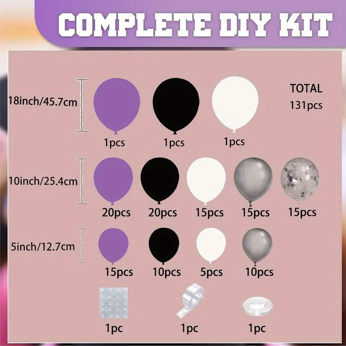 131 Pcs Graduation Season Balloon Sets Suitable For Birthday Backgrounds Anniversaries Graduation Ceremonies Summer Parties