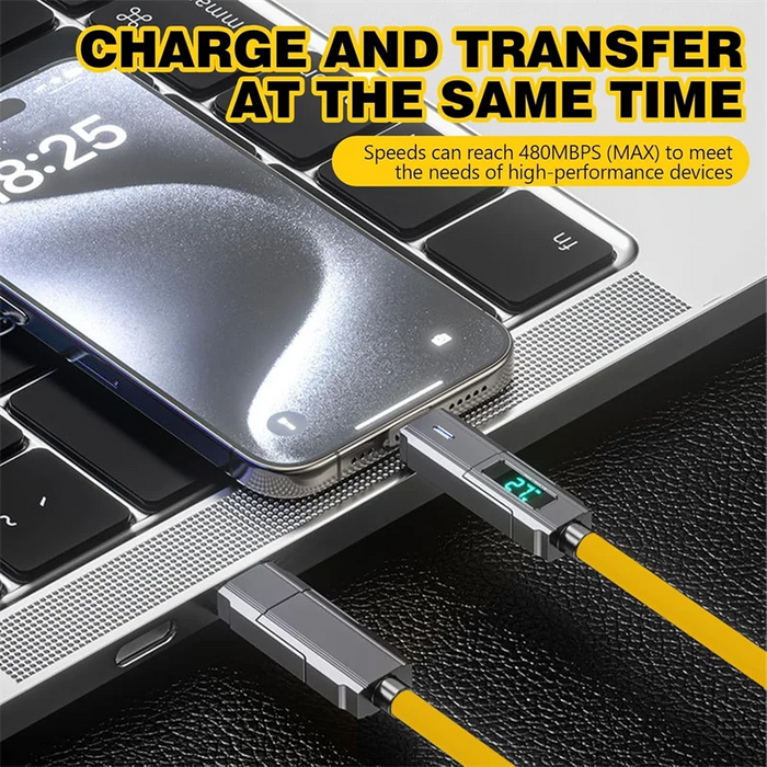 4 In 1 Led Display Charger Cable For Macbook / Phone