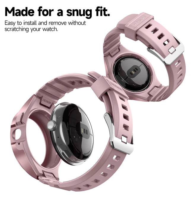For Google Pixel Watch 41Mm Raised Bezel Rugged Grade Shockproof Sport Band Case With Built In Adjustable Band