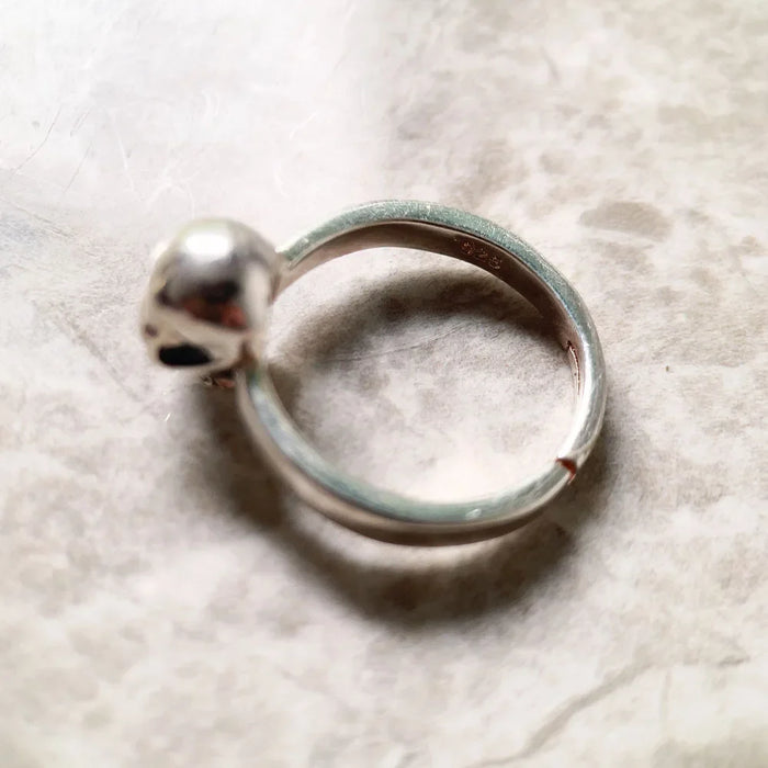 925 Sterling Silver Rebel Skull Ring Unisex Punk