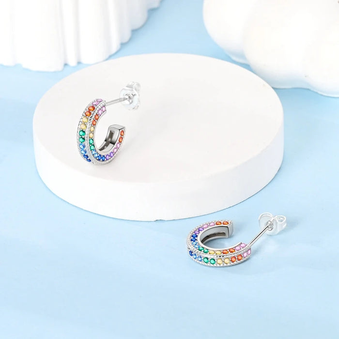 925 Sterling Silver Dream Catcher Earrings Painter Studs For Diy Jewelry