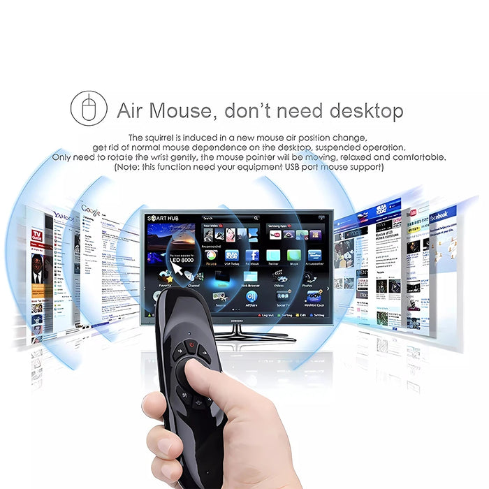 2.4G Rf Air Mouse Voice Remote C120 - 7 Colour Backlight For Android Tv Box Pc