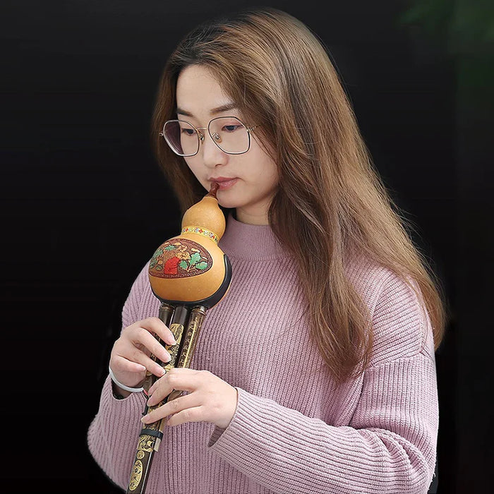 Handmade Purple Bamboo Hulusi In C / B Flat For All Ages