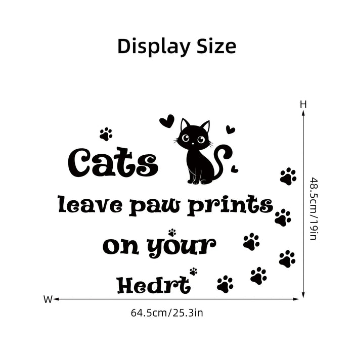 Adorable Black Cat Wall Decals For Kids Room Decor