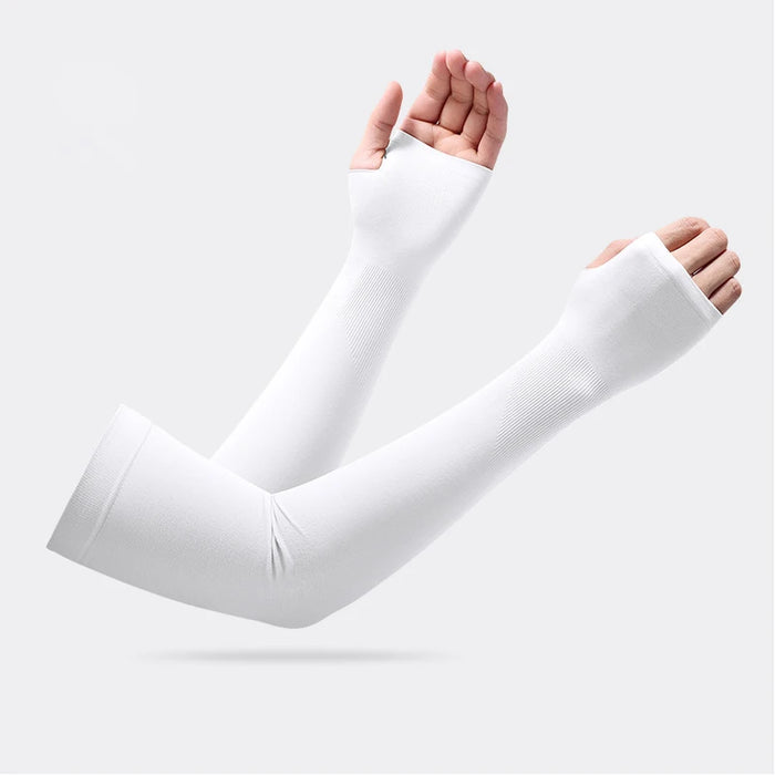 Pair of Sun Protection Arm Covers Cool Anti Uv Sleeves For Outdoor Activities