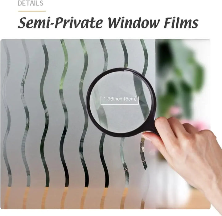 Privacy Window Film - Non-Adhesive Glass Covering