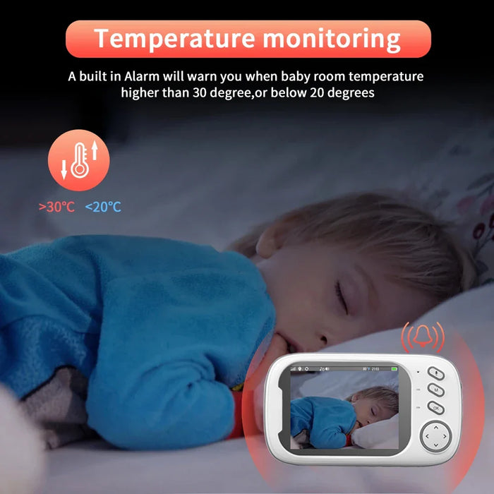3.5 Wireless Baby Monitor With Night Vision & Temperature Monitoring
