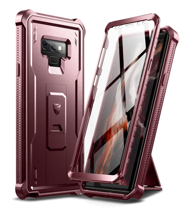 For Samsung Galaxy Note 9 Shockproof Holder Shell Armor Rugged Military Bracket Case With Built-In Screen Protector