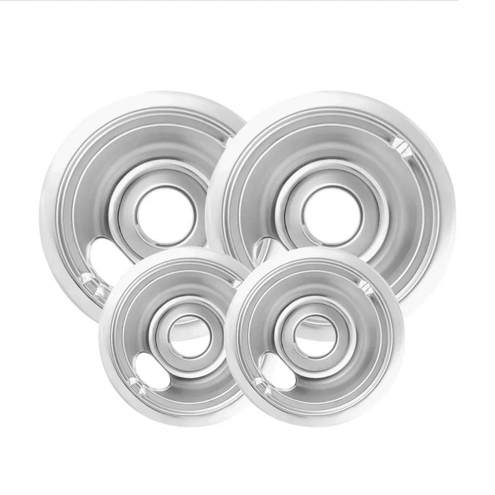 Wb31M20 Wb31M19 Porcelain Drip Pans For - 2 6-Inch And 2 8-Inch Pans 4 Pack Sliver Porcelain