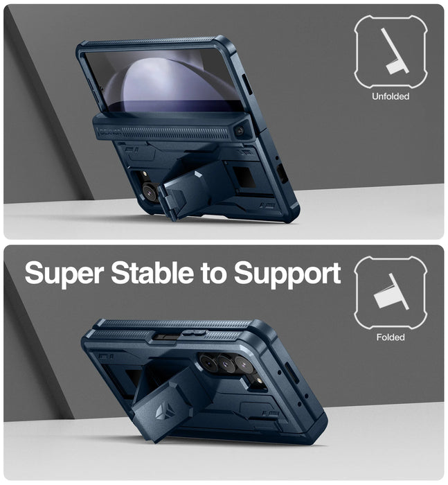 For Samsung Galaxy Z Fold 5 Full Body Shockproof Rugged Bumper Case With S Pen Slot & Built-In Screen Protector