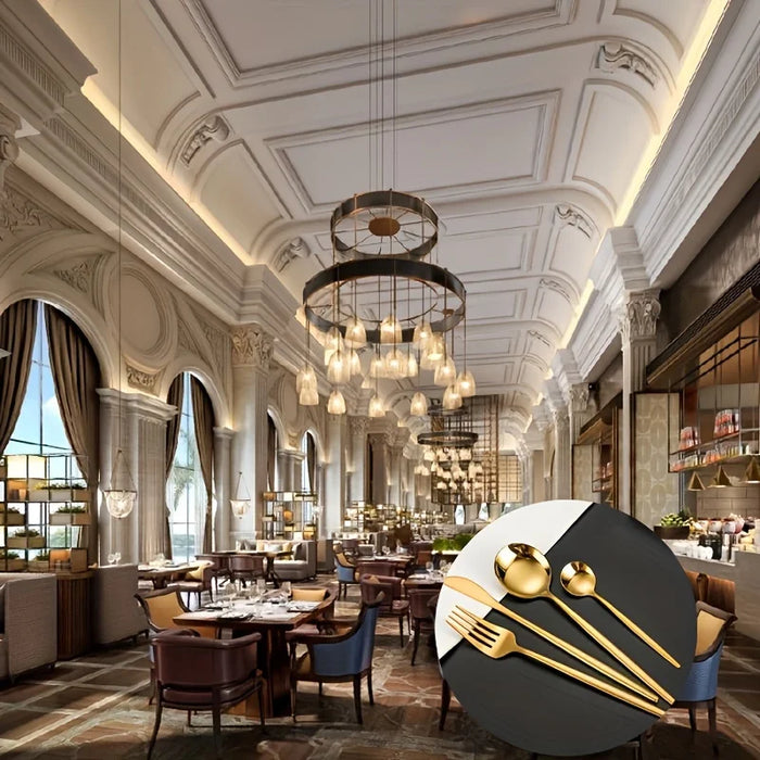 16 / 36 / 48 Piece Stainless Steel Cutlery Set Mirror Polished Dishwasher Safe