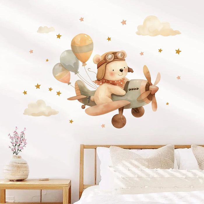 Cartoon Balloon Animals Wall Stickers For Kids Room Decor