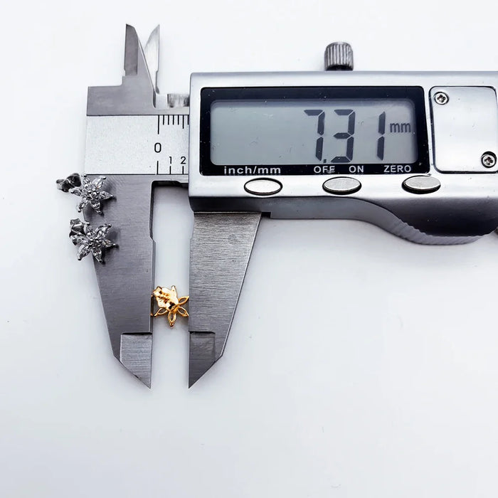 925 Sterling Silver Flower Stud Earrings For Women