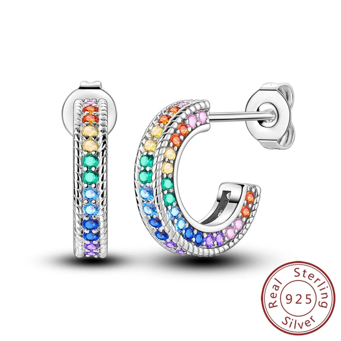 925 Sterling Silver Dream Catcher Earrings Painter Studs For Diy Jewelry